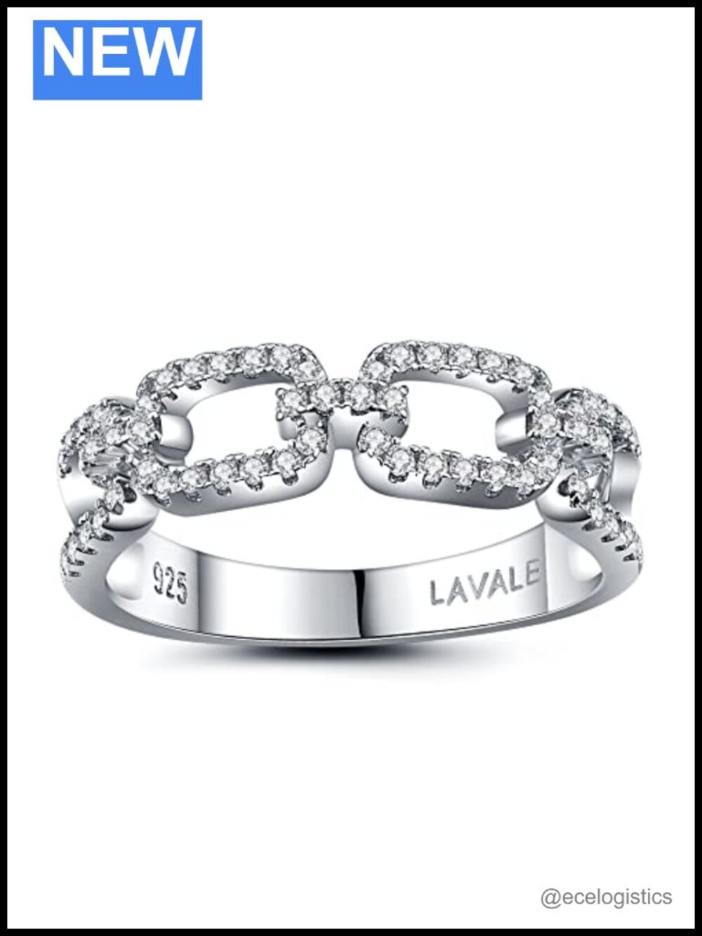 Moissanite Wedding Band Twist Link Half Eternity Stackable Ring S925